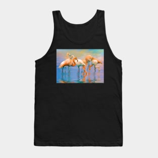 Caribbean Flamingos Tank Top